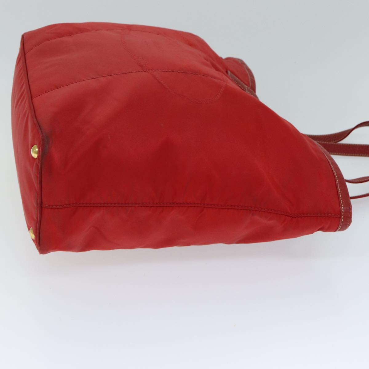 PRADA Tote Bag Nylon Red Auth 78807