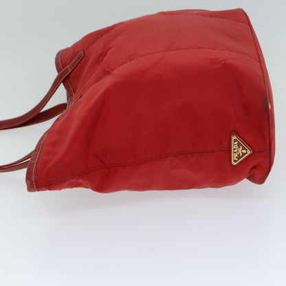 PRADA Tote Bag Nylon Red Auth 78807