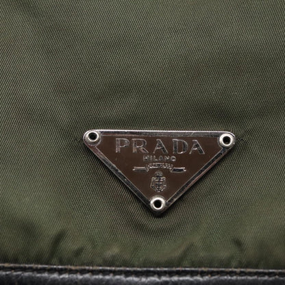 PRADA Shoulder Bag Nylon Khaki Auth 78817