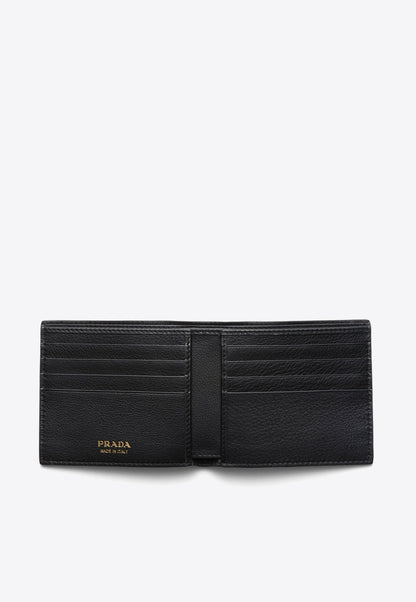 Bi-Fold Logo Leather Wallet