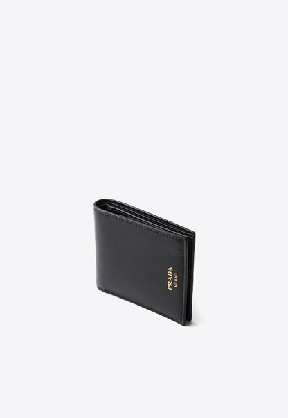 Bi-Fold Logo Leather Wallet