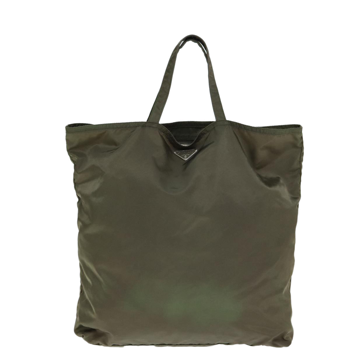 PRADA Robot Tote Bag Nylon Khaki Auth 79153