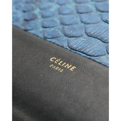 Celine Blue Python Leather Wallet