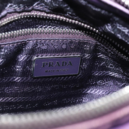 PRADA Hand Bag Leather Purple Auth 79217