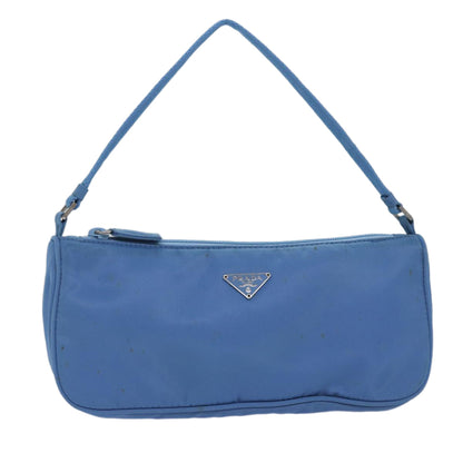 PRADA Accessory Pouch Nylon Blue Auth 79367