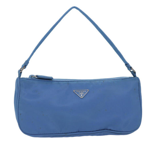 PRADA Accessory Pouch Nylon Blue Auth 79367