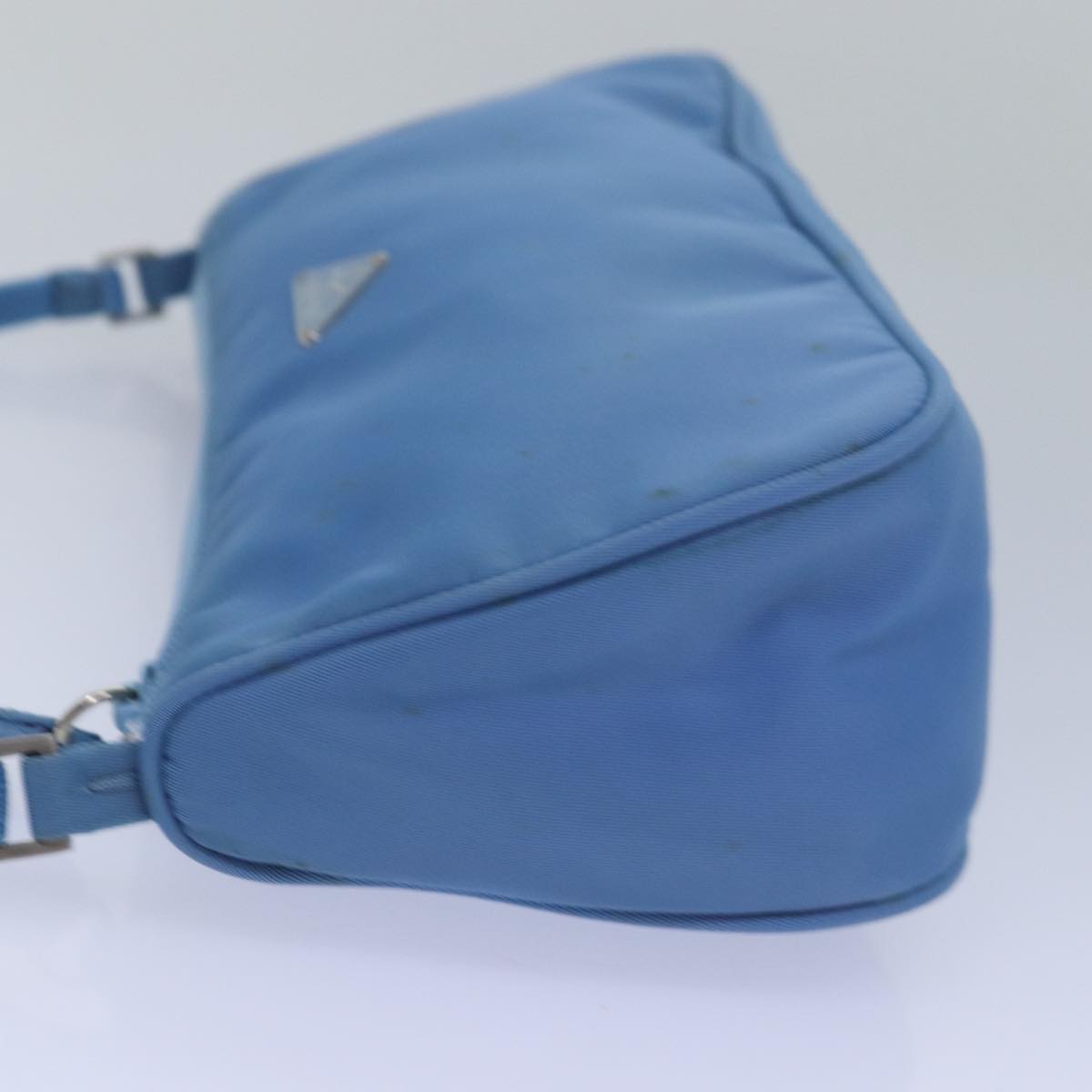 PRADA Accessory Pouch Nylon Blue Auth 79367