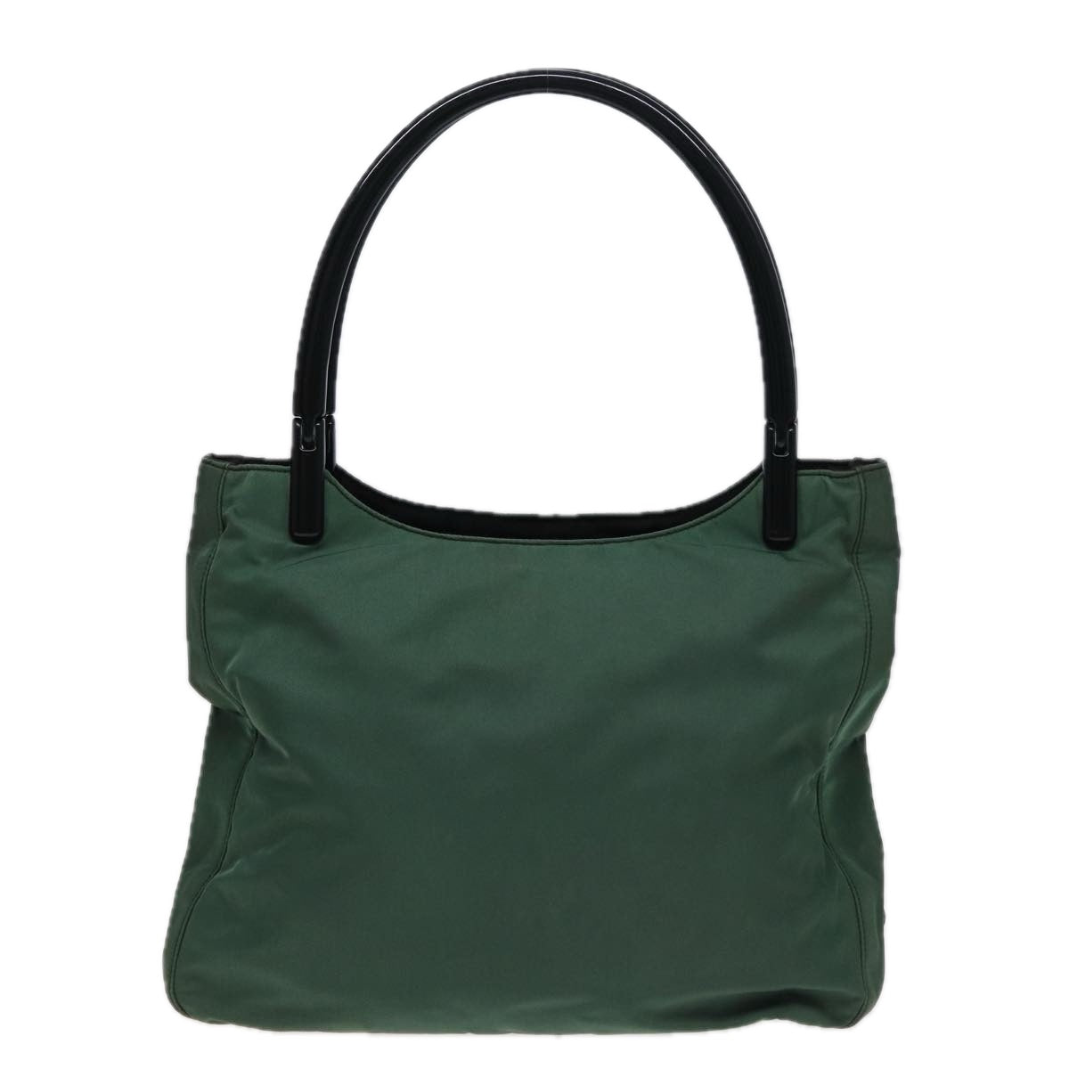 PRADA Hand Bag Nylon Green Auth 79405