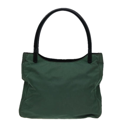 PRADA Hand Bag Nylon Green Auth 79405
