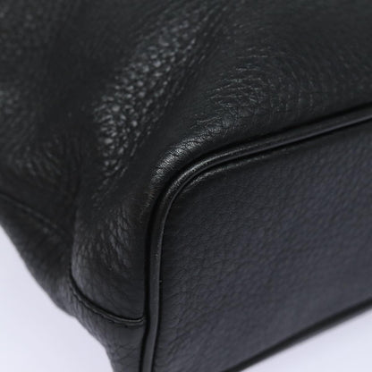 BURBERRYSs Hand Bag Leather Black Auth 79491