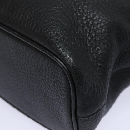 BURBERRYSs Hand Bag Leather Black Auth 79491