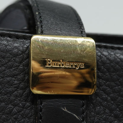 BURBERRYSs Hand Bag Leather Black Auth 79491
