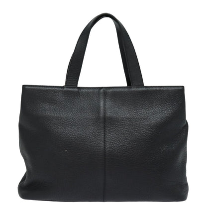 BURBERRYSs Hand Bag Leather Black Auth 79491