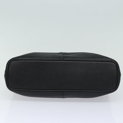 BURBERRYSs Hand Bag Leather Black Auth 79491