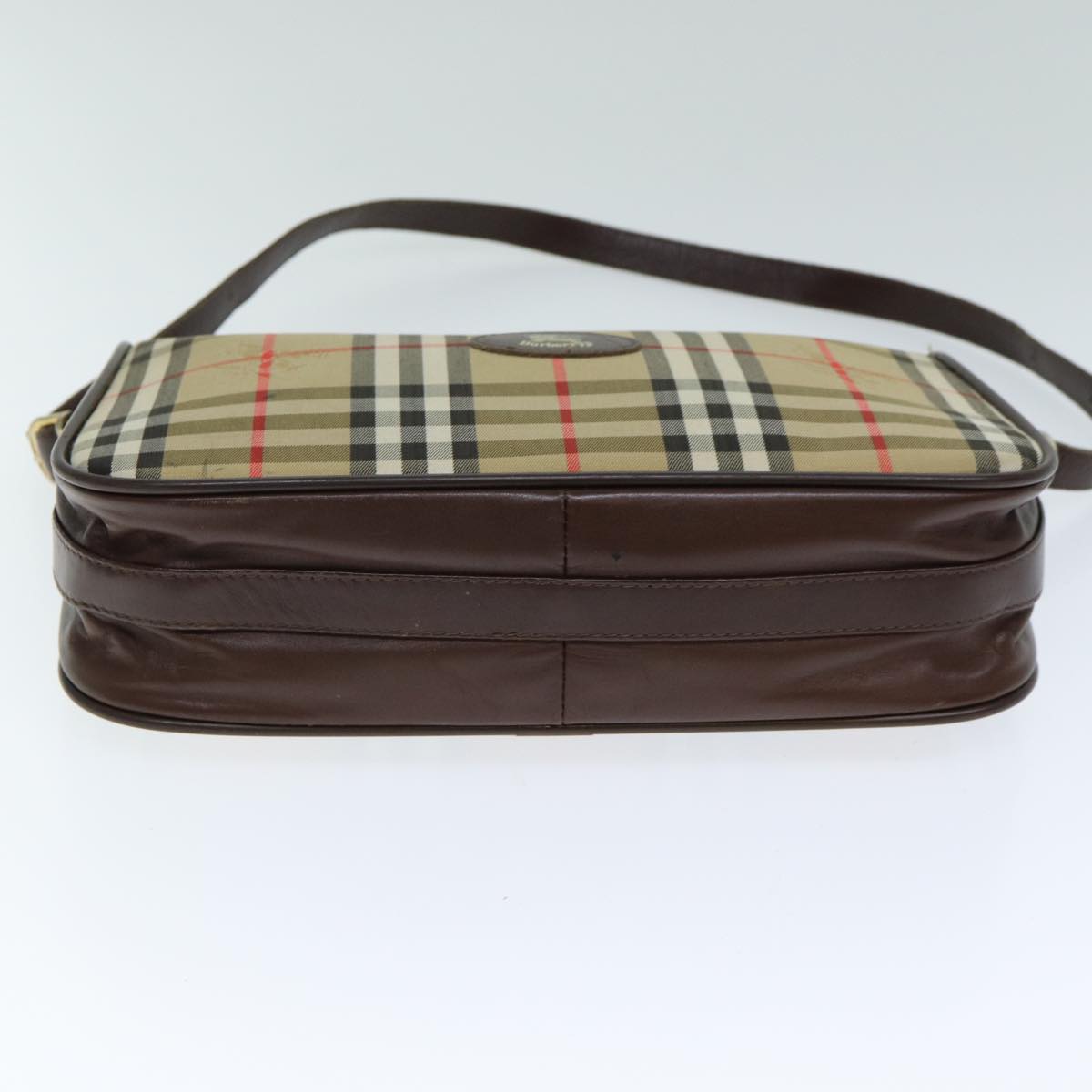 BURBERRYSs Nova Check Shoulder Bag Canvas Leather Beige Auth 79541
