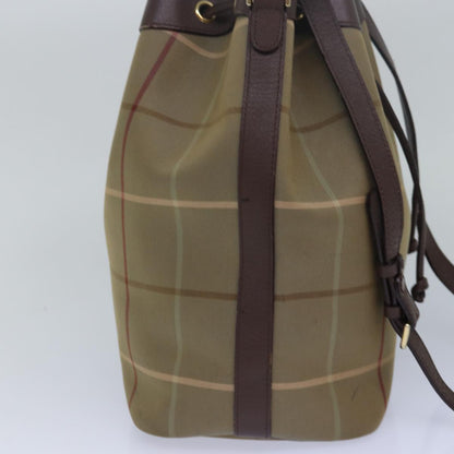 BURBERRYSs Nova Check Shoulder Bag Canvas Beige Khaki Auth 79560