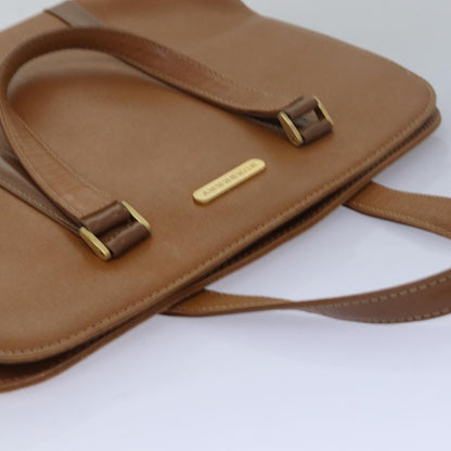 BURBERRY Hand Bag Leather Brown Auth 79563