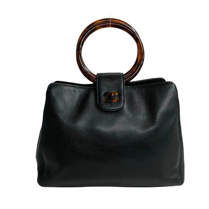 CHANEL Handbag Matt caviar skin black