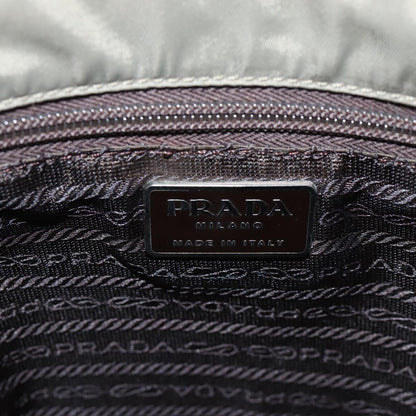 PRADA Hand Bag Nylon Brown Auth 79619