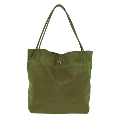 PRADA Tote Bag Nylon Khaki Auth 79651