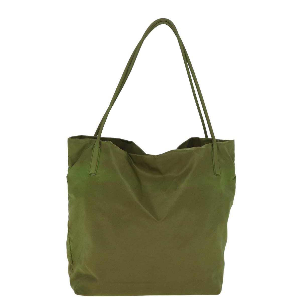 PRADA Tote Bag Nylon Khaki Auth 79651