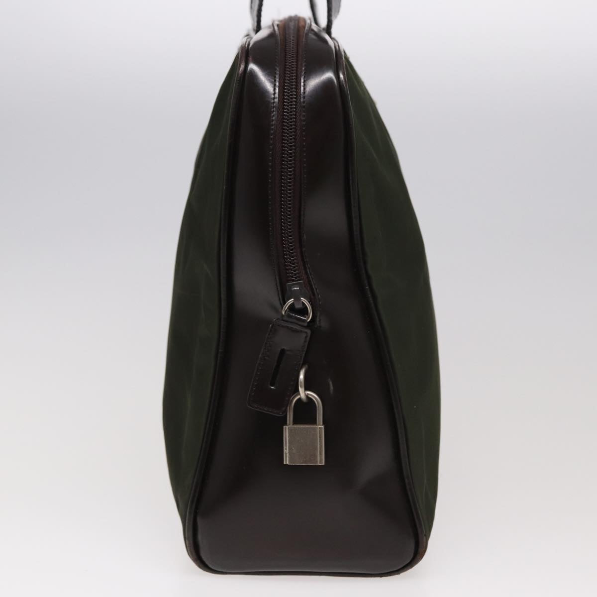 PRADA Hand Bag Nylon Khaki Auth 79664