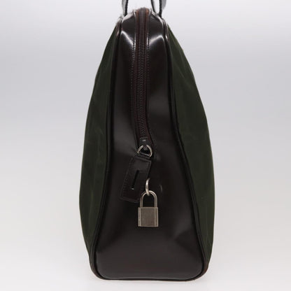 PRADA Hand Bag Nylon Khaki Auth 79664