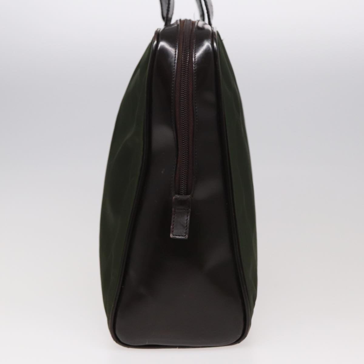 PRADA Hand Bag Nylon Khaki Auth 79664
