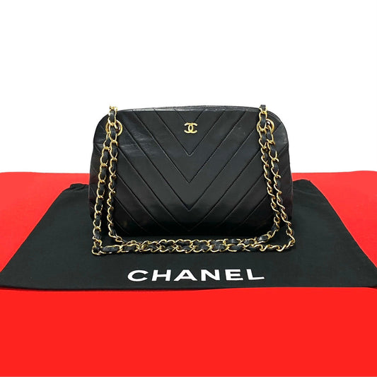 Chanel V Stitch Coco Lambskin Shoulder Bag