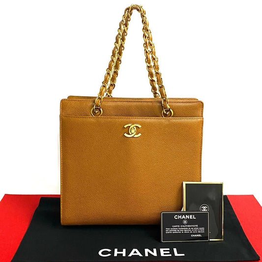 Chanel Coco Mark Leather Handbag