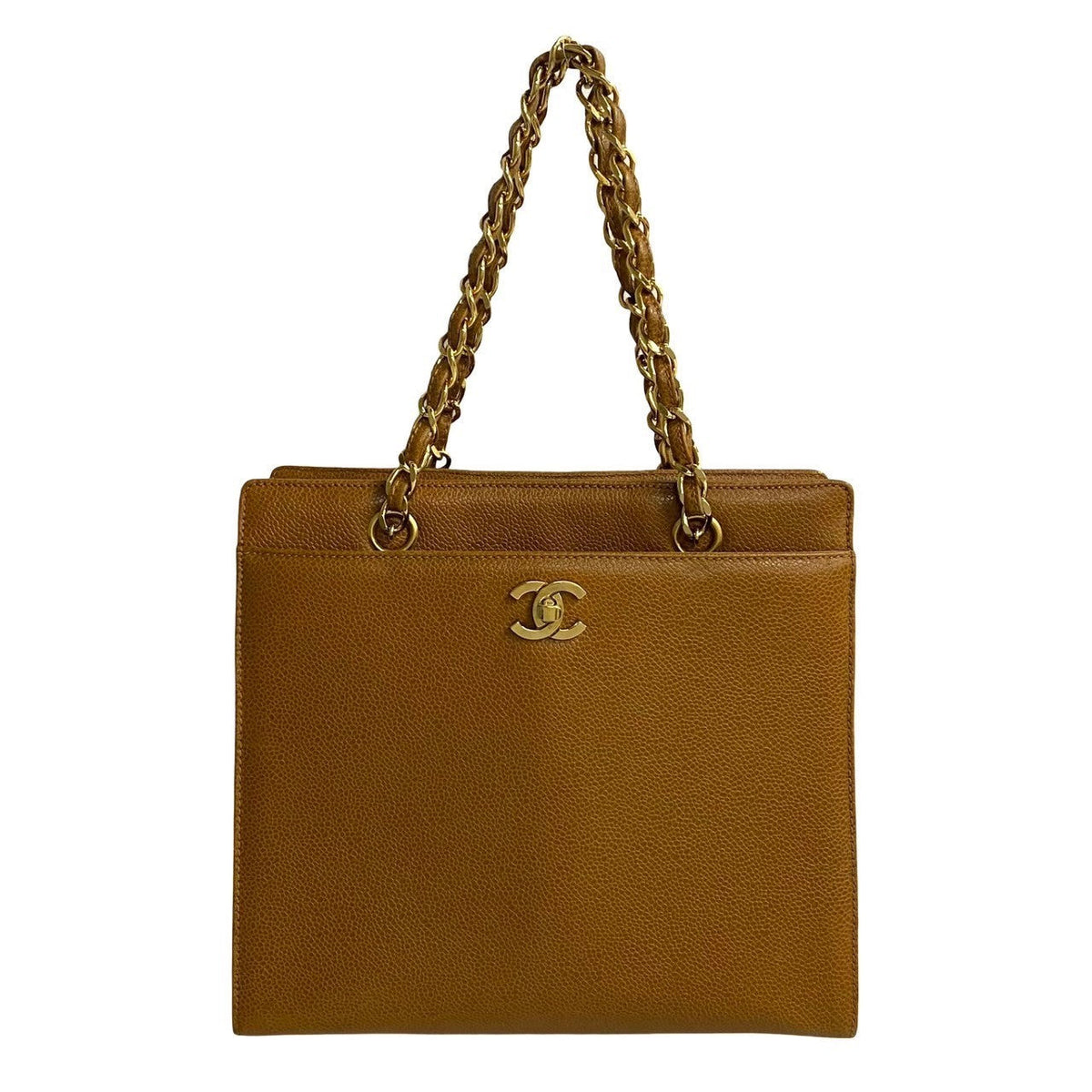 Chanel Coco Mark Leather Handbag