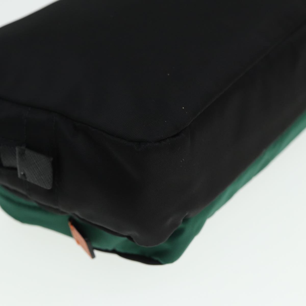 PRADA Clutch Bag Nylon Black Green Auth 79868