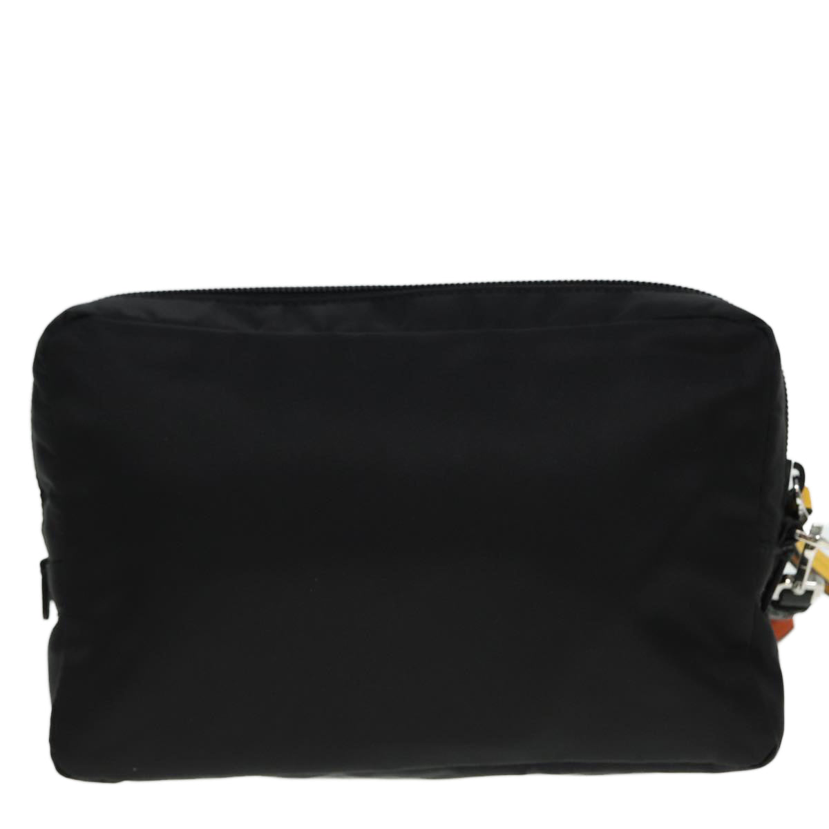 PRADA Clutch Bag Nylon Black Green Auth 79868