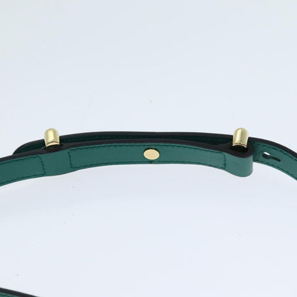 PRADA Shoulder Bag Leather Green Auth 79881A