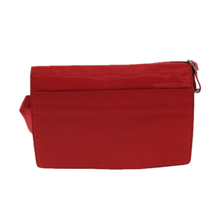 PRADA Shoulder Bag Nylon Red Auth 79904