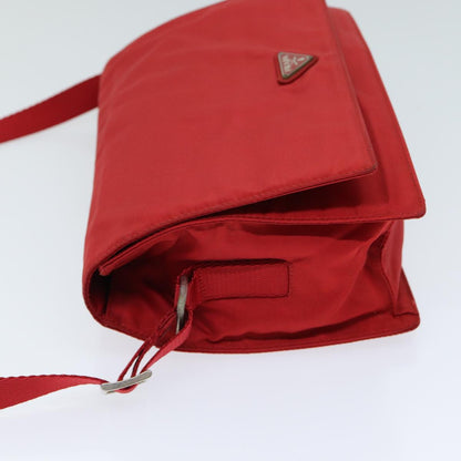 PRADA Shoulder Bag Nylon Red Auth 79904