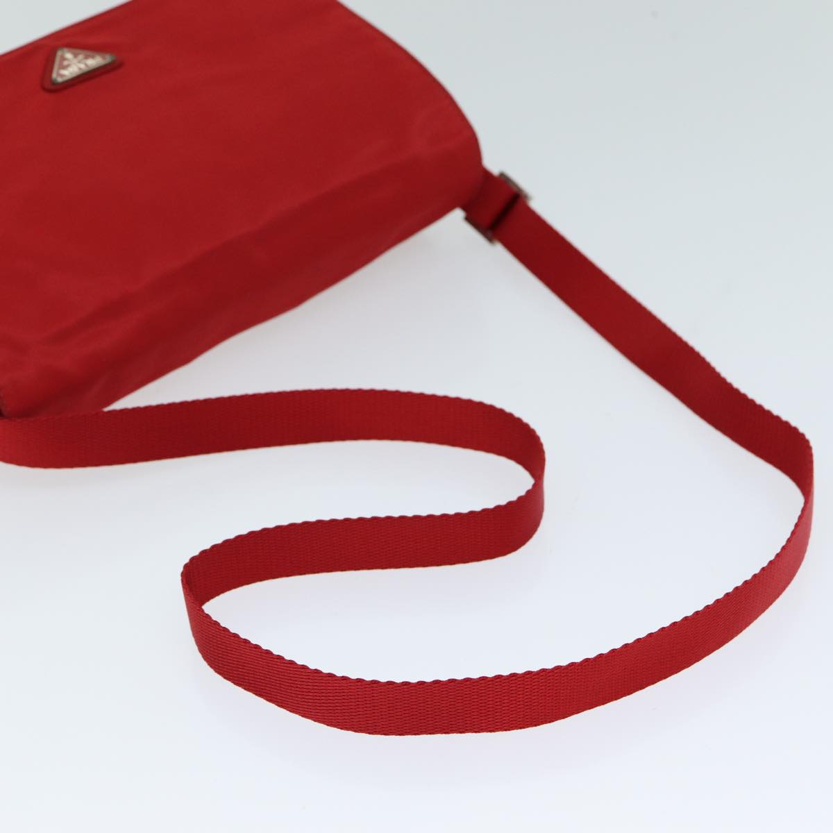 PRADA Shoulder Bag Nylon Red Auth 79904