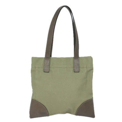 PRADA Tote Bag Canvas Khaki Auth 79907