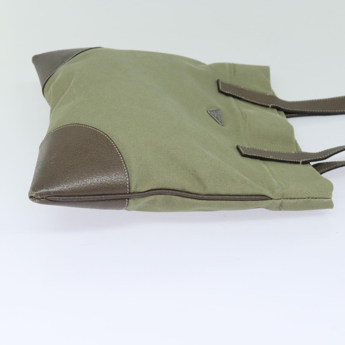 PRADA Tote Bag Canvas Khaki Auth 79907