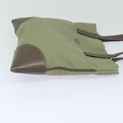 PRADA Tote Bag Canvas Khaki Auth 79907