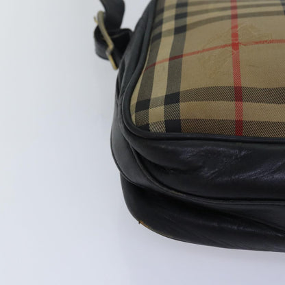 BURBERRYSs Nova Check Shoulder Bag Canvas Beige Auth 79918