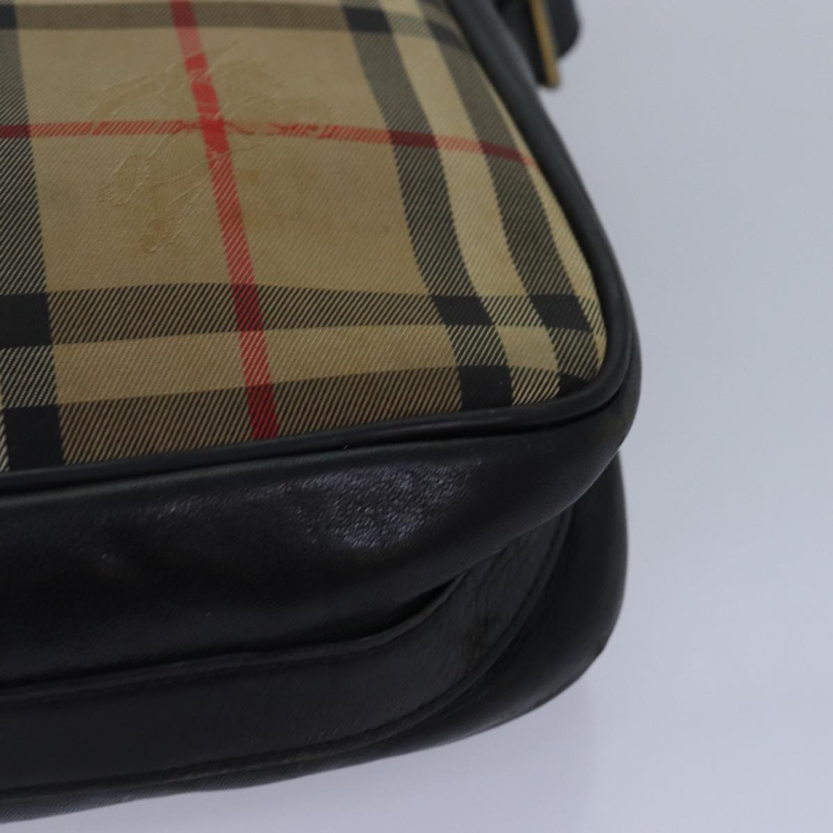 BURBERRYSs Nova Check Shoulder Bag Canvas Beige Auth 79918