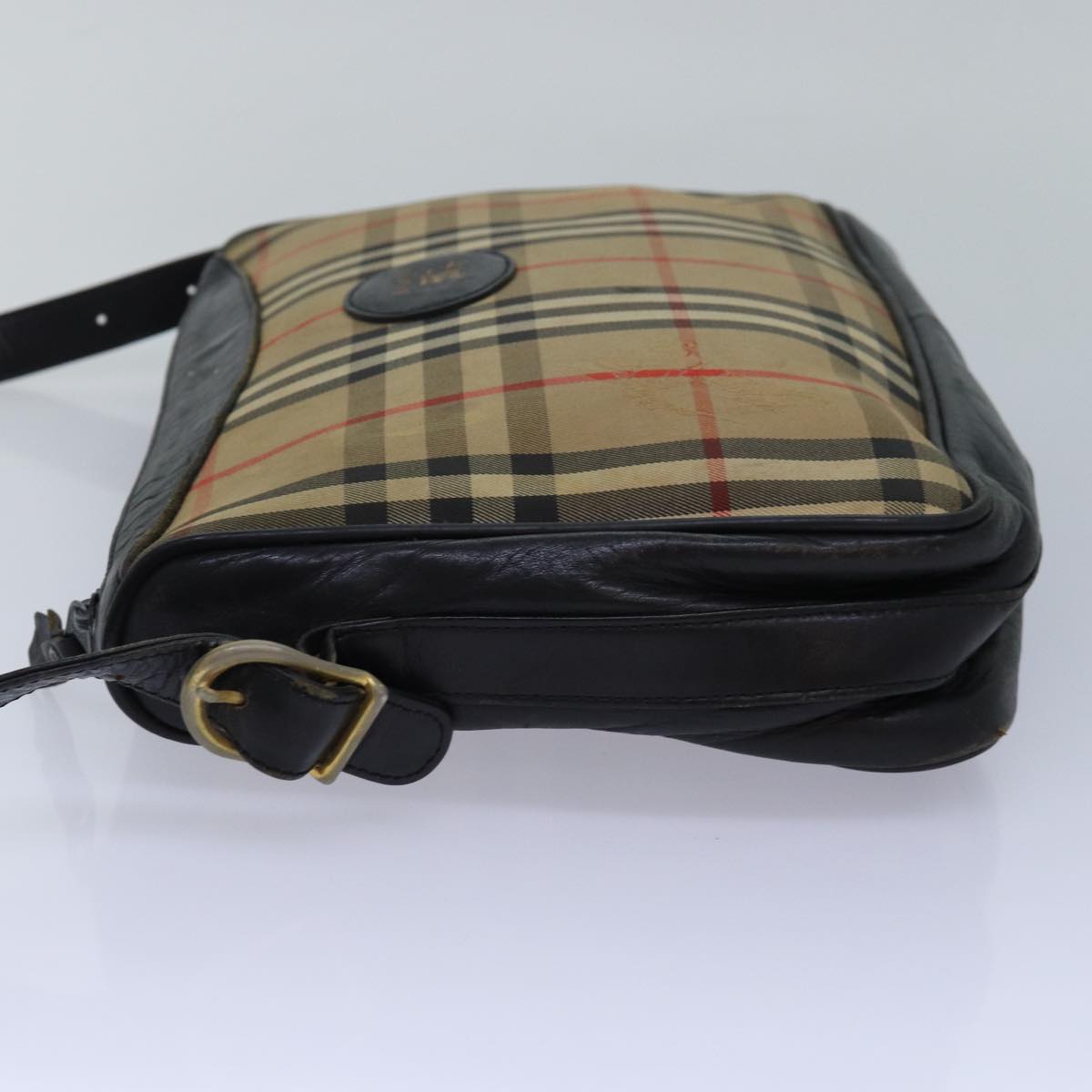BURBERRYSs Nova Check Shoulder Bag Canvas Beige Auth 79918