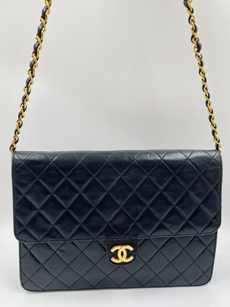 Vintage Navy Chanel Flap Bag