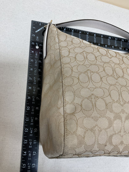 Handbag Designer By Coach In Cream, Size:Medium