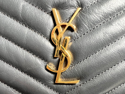 Yves Saint Laurent (YSL) Grey Monogram Clutch Pouch