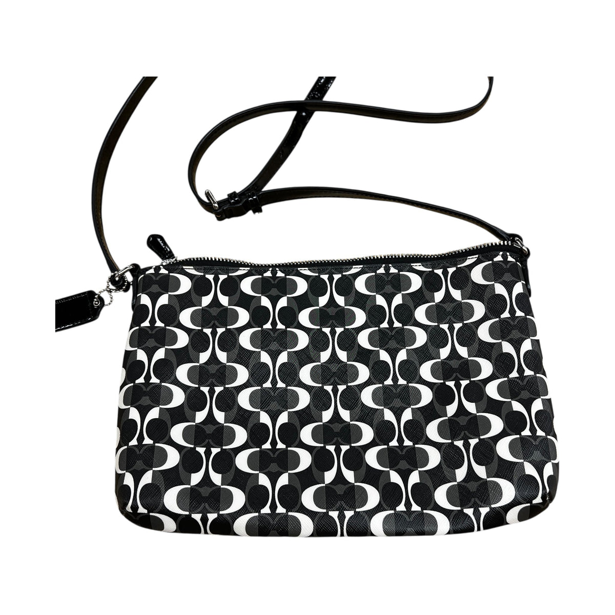 Crossbody Designer By Coach In Black & Cream, Size:Small