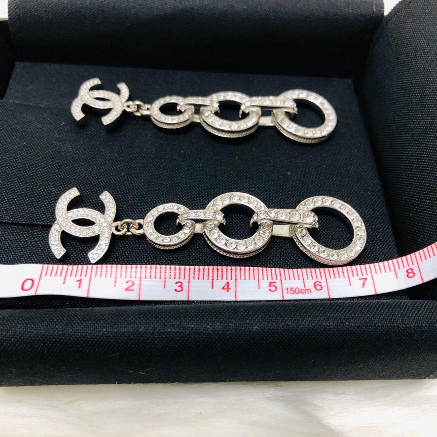 CC Dangle Earrings in Black 2020 SS