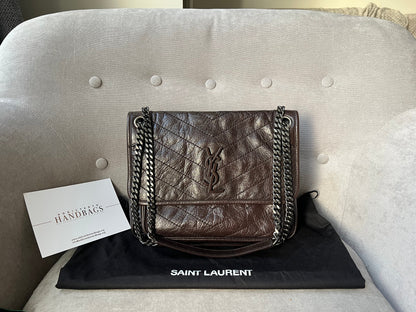 Yves Saint Laurent (YSL) Brown Medium Niki Chain Bag