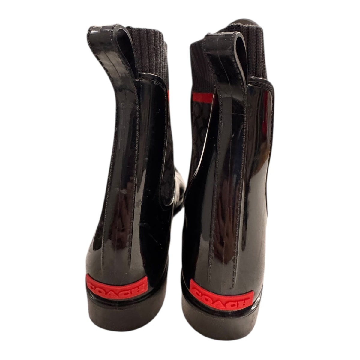 Boots Designer By Coach In Black, Size:7